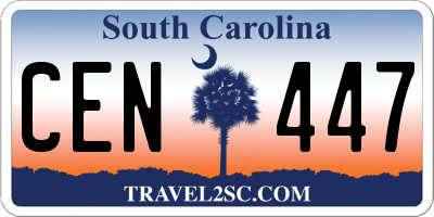 SC license plate CEN447