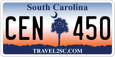 SC license plate CEN450