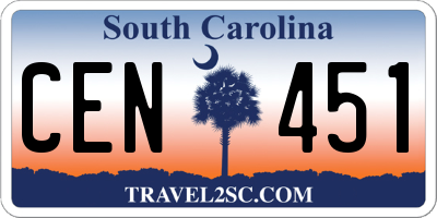 SC license plate CEN451