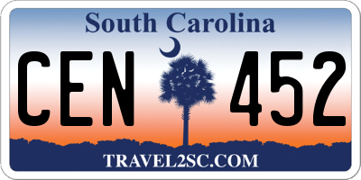 SC license plate CEN452