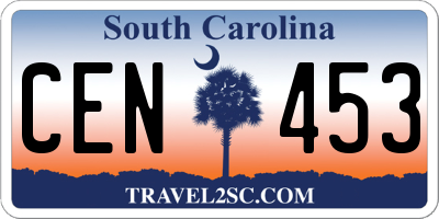 SC license plate CEN453