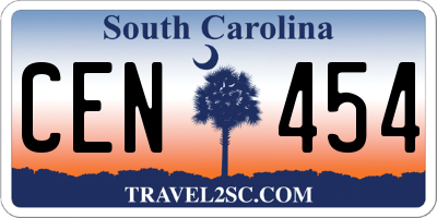 SC license plate CEN454