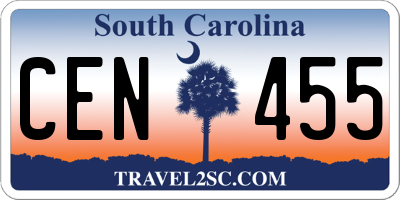 SC license plate CEN455