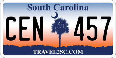 SC license plate CEN457