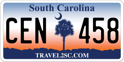 SC license plate CEN458