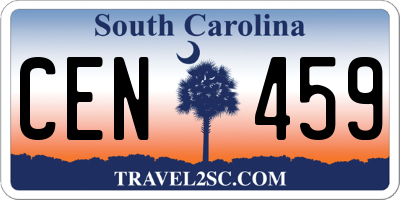 SC license plate CEN459