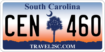 SC license plate CEN460