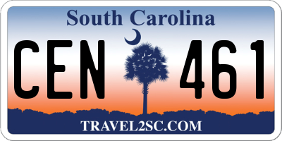 SC license plate CEN461