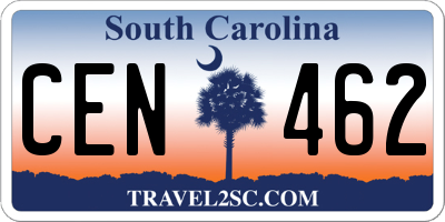 SC license plate CEN462