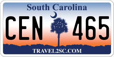 SC license plate CEN465