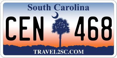SC license plate CEN468