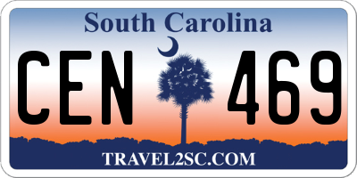 SC license plate CEN469