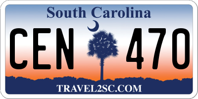 SC license plate CEN470
