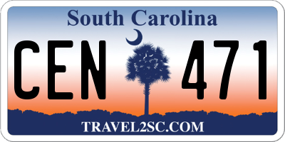 SC license plate CEN471