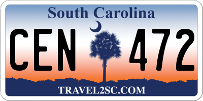 SC license plate CEN472