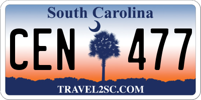 SC license plate CEN477