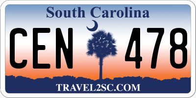 SC license plate CEN478