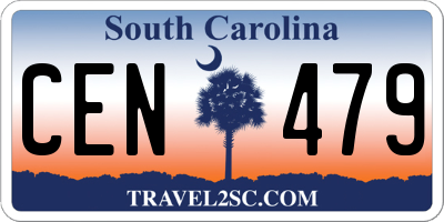 SC license plate CEN479
