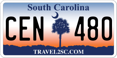 SC license plate CEN480