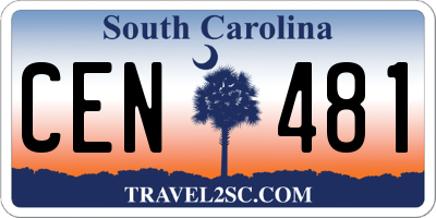 SC license plate CEN481