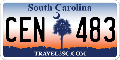 SC license plate CEN483