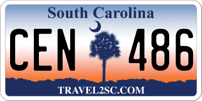 SC license plate CEN486