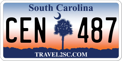 SC license plate CEN487