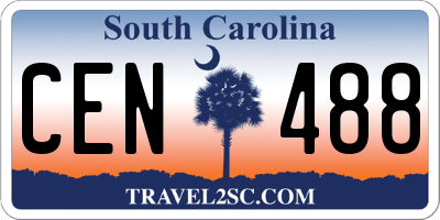 SC license plate CEN488