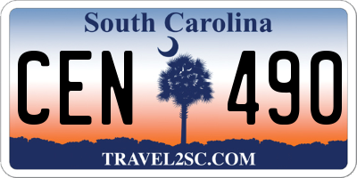 SC license plate CEN490