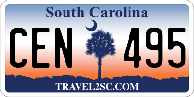SC license plate CEN495