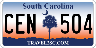 SC license plate CEN504