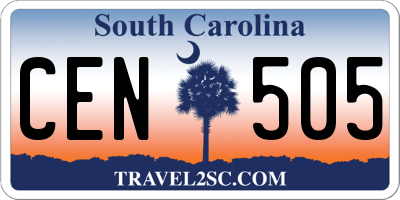 SC license plate CEN505