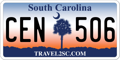 SC license plate CEN506