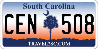SC license plate CEN508