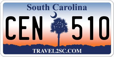 SC license plate CEN510