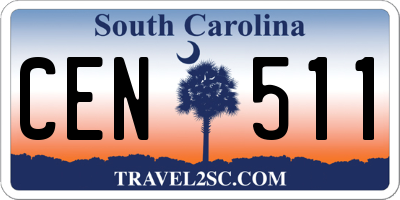 SC license plate CEN511