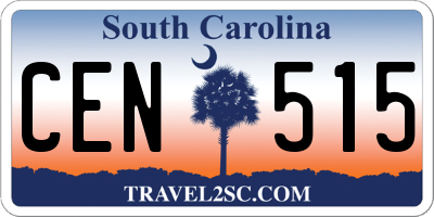 SC license plate CEN515