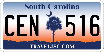 SC license plate CEN516