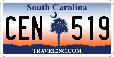 SC license plate CEN519