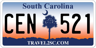 SC license plate CEN521