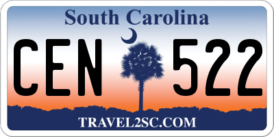 SC license plate CEN522