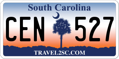 SC license plate CEN527