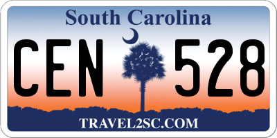 SC license plate CEN528