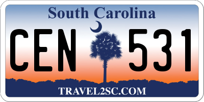 SC license plate CEN531
