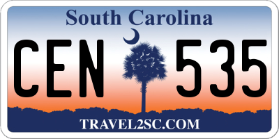 SC license plate CEN535