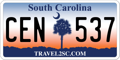 SC license plate CEN537