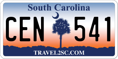SC license plate CEN541