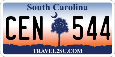 SC license plate CEN544