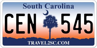 SC license plate CEN545