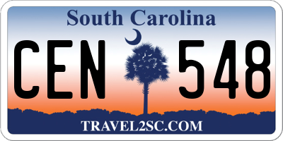 SC license plate CEN548